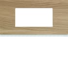 Hager - Plaque de finition Gallery 4 modules Oak wood entraxe 71 mm