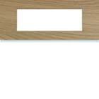 Hager - Plaque de finition Gallery 6 modules ?Oak wood entraxe 57 mm