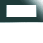 Hager - Plaque de finition Gallery 5 modules Mirror glass entraxe 71 mm