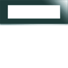 Hager - Plaque de finition gallery 8 modules Mirror glass entraxe 71 mm