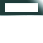 Hager - Plaque de finition Gallery 8 modules Mirror glass entraxe 71 mm