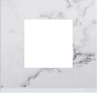 Hager - Plaque de finition gallery 1 poste cloud stone, marbre blanc brillant