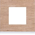 Hager - Plaque de finition gallery 1 poste natural wood, bois chêne mat