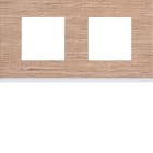 Hager - Plaque gallery 2 postes horizontale 71 mm natural wood, bois chêne mat