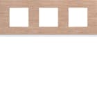 Hager - Plaque gallery 3 postes horizontale 71 mm natural wood, bois chêne mat