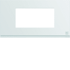 Hager - Plaque de finition gallery 4 modules Antibactérien entraxe 71 mm