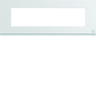 Hager - Plaque de finition gallery 8 modules Antibactérien entraxe 71 mm