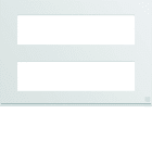 Hager - Plaque de finition gallery 16 modules Antibactérien entraxe 71 mm