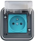 Hager - witty prise 2P+T IP55, M2+ encastrée, 3,7 KW, pour recharge véhicule électrique