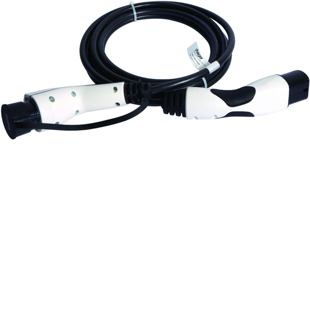 Hager - Borne de charge VE accessoire Câble M3T2/T1 32A 1P 5m