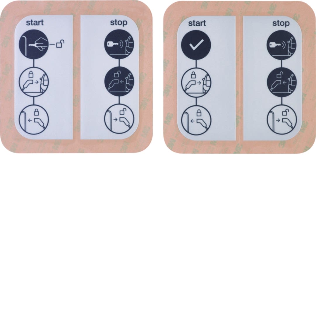 Hager - Witty accessoire lot stickers IOT (face avant) (libre, à clé)