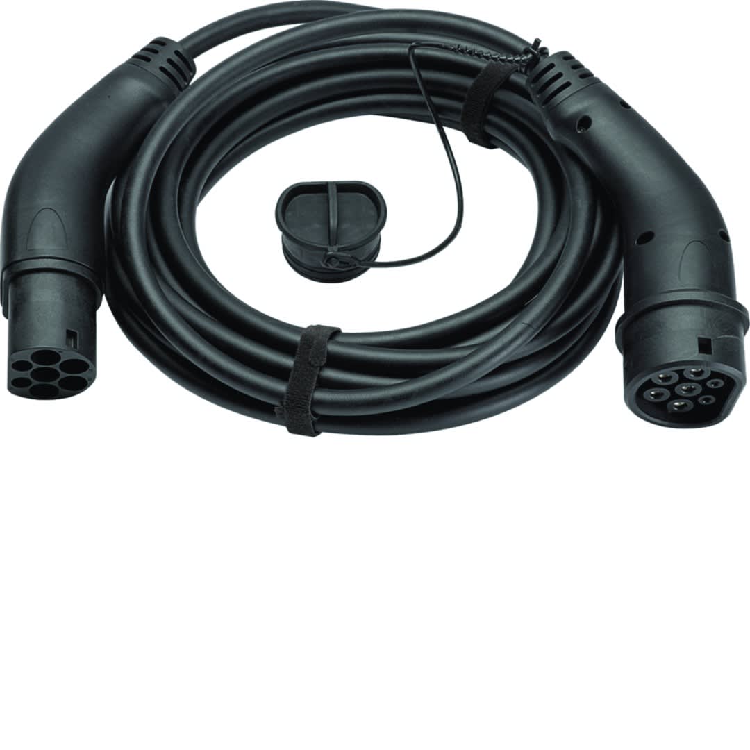 Hager - witty accessoire Câble de recharge Mode 3 T2/T2 32A 3P 5m
