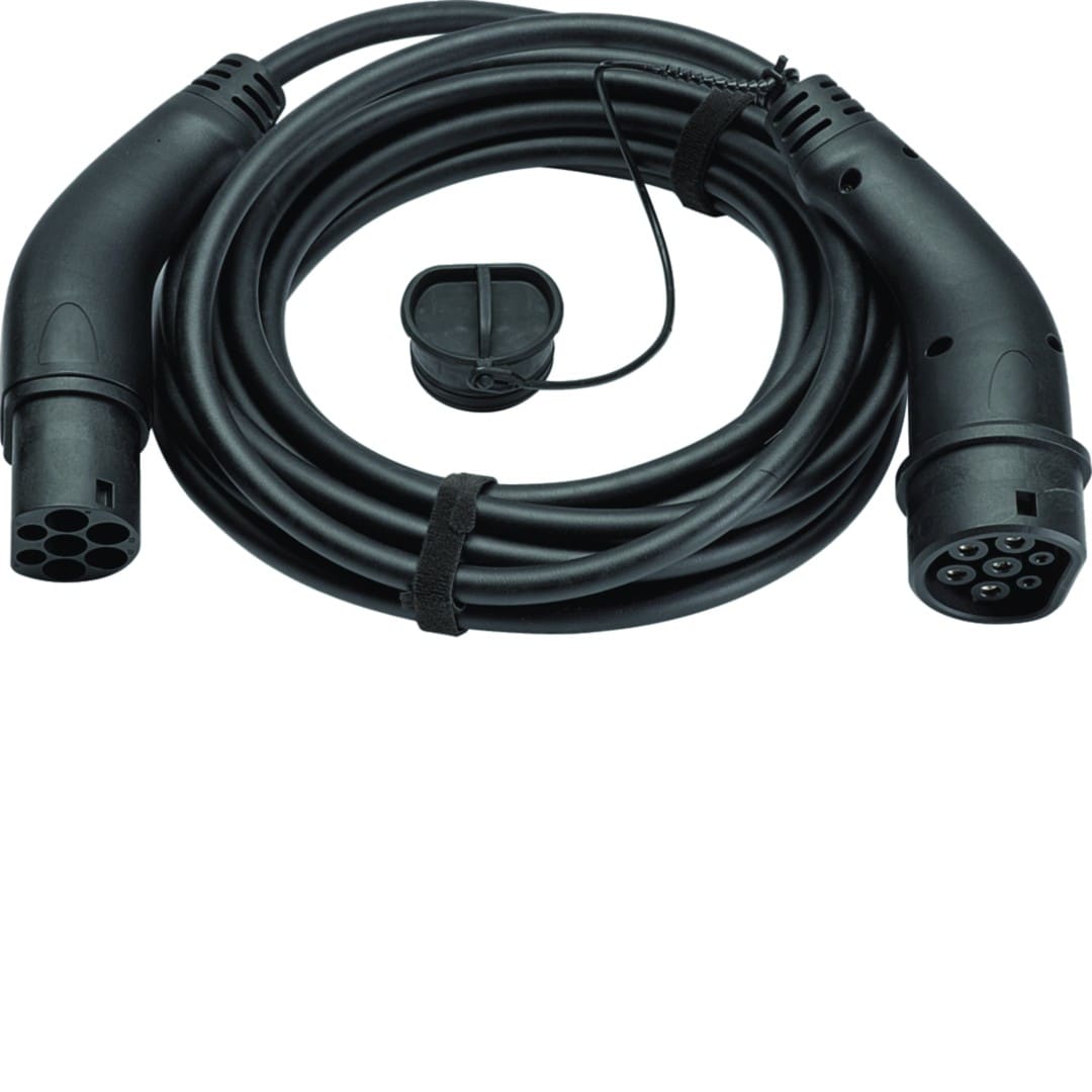 Hager - witty accessoire Câble de recharge Mode 3 T2/T2 32A 3P 7,5m