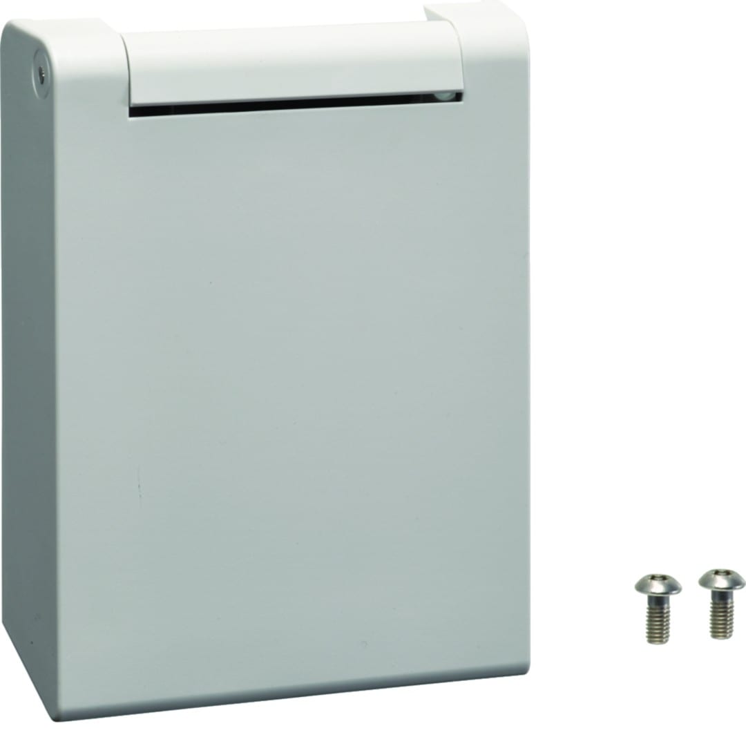 Hager - witty pièce détachée - kit couvercle prise gris pour borne witty XEV1K ou XEV1R