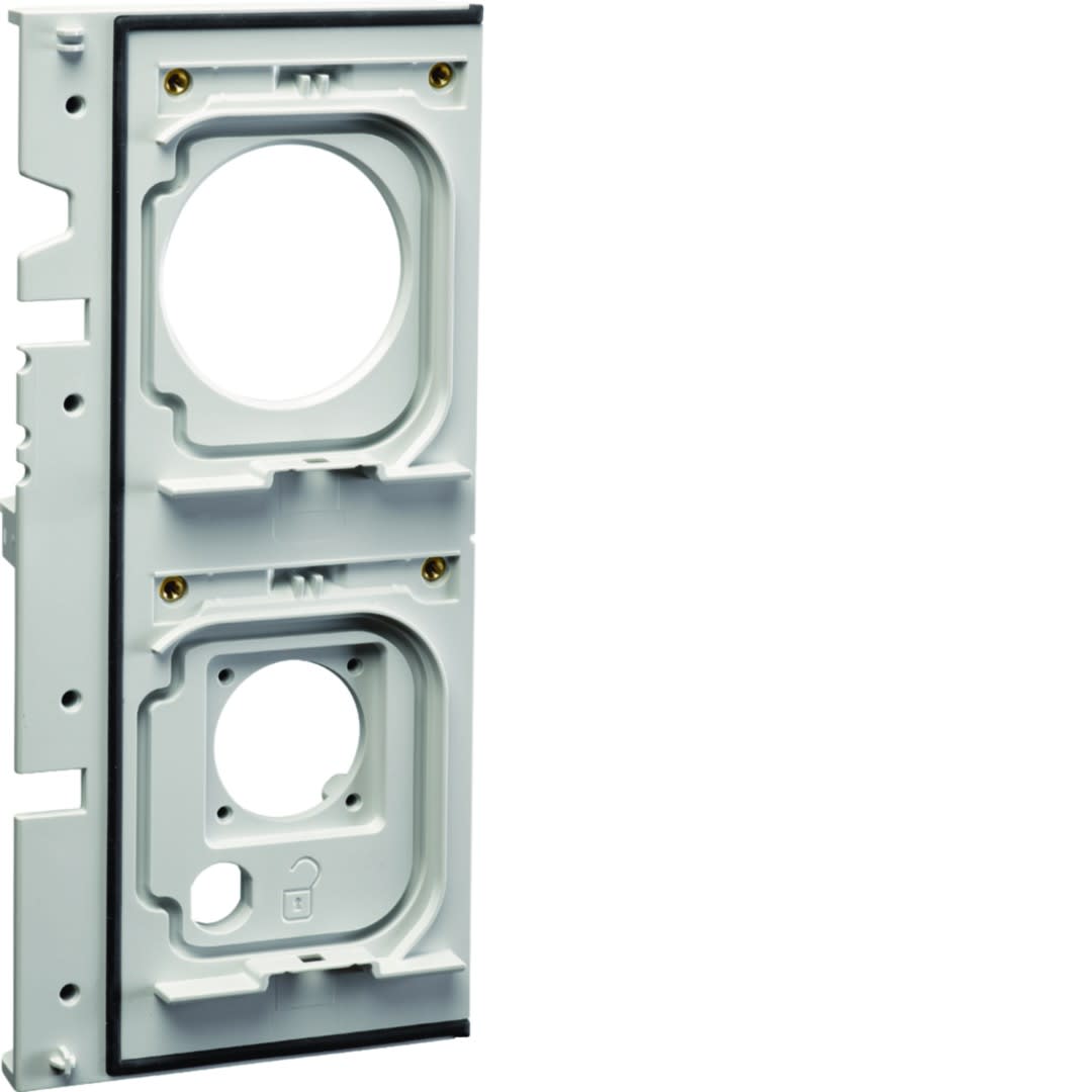 Hager - Witty pièce détachée - support de prise M3M2 gris pour borne witty XEV1Kxx