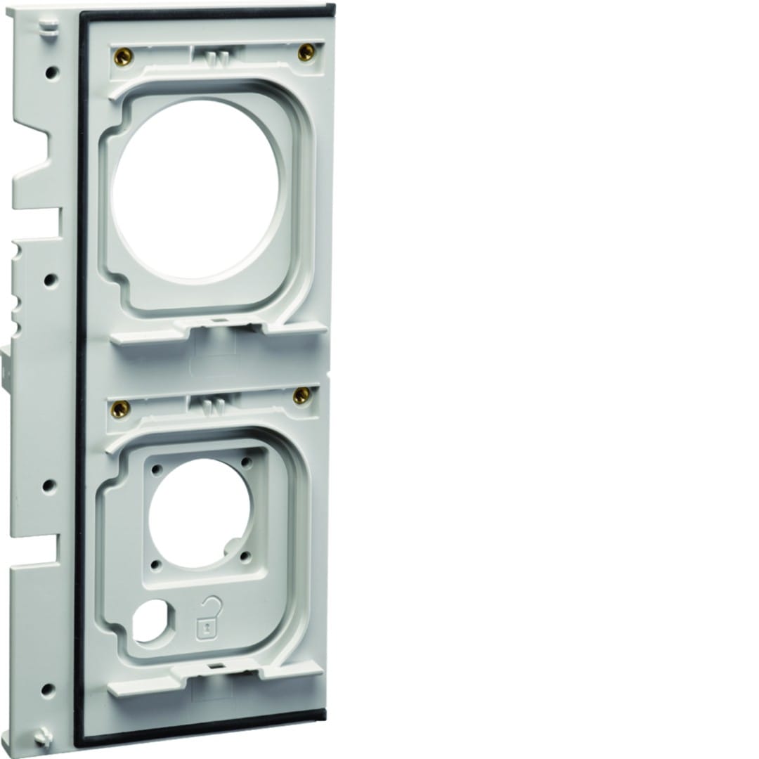 Hager - witty pièce détachée - support de prise M3M2 gris pour borne witty XEV1Kxx