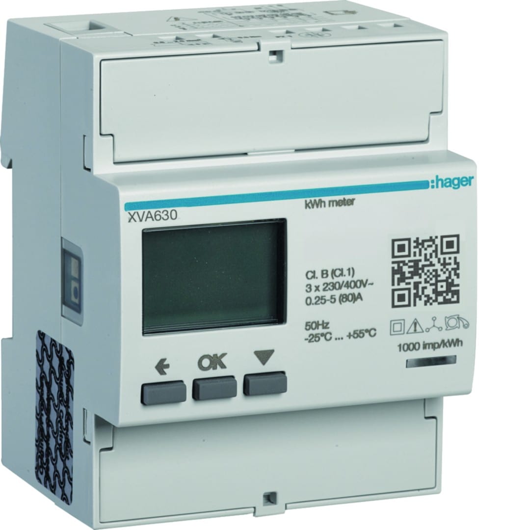 Hager - Compteur tri gestion dyn. et optim. sol. witty one + XVA245, witty plus et flow