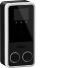 Hager - witty park2 Borne mural IP55 IK10 2x7,4kW T2+TE+OCPP+MID+ECRAN+RFID+Protections