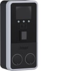 Hager - WP2 Murale 2x 22kW, 2xT2S, 1xTE, IP55, IK10, OCCP, 4G, RFID, TPE, Ecran, Protec.