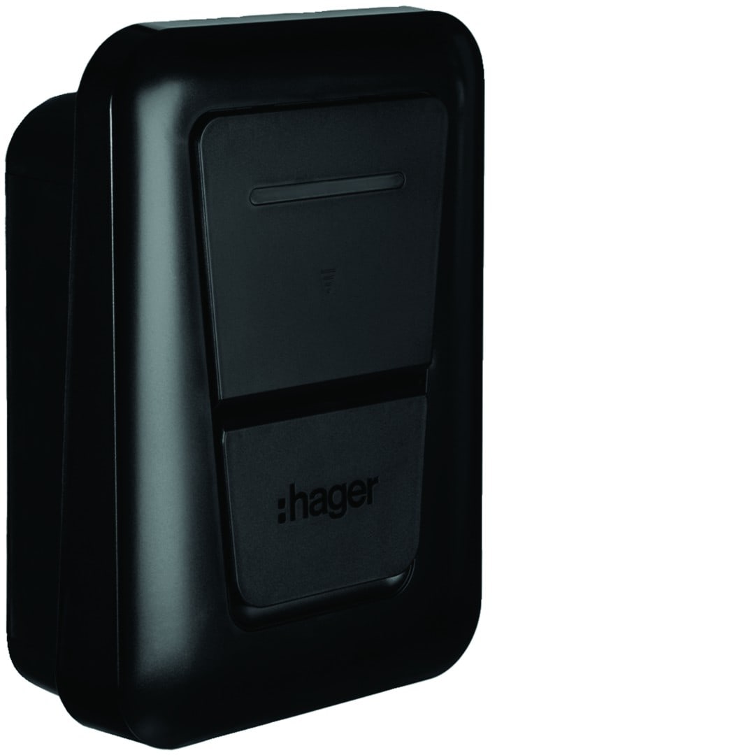 Hager - witty plus borne de recharge IP55 1x 7,4/22kW 1P/3P T2+RFID+APP BLE+OCPP+MID