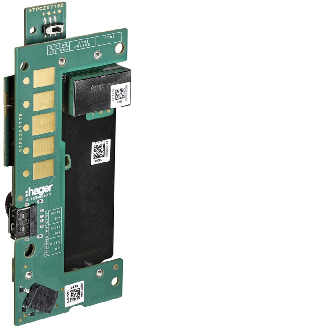 Hager - Carte interface witty plus et pro XVL122xx permet la liaison couvercle / borne