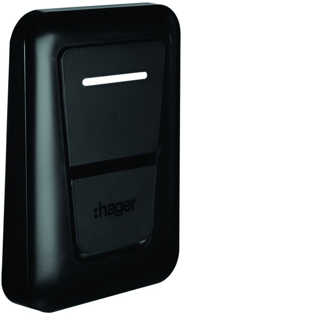 Hager - witty one pièce détachée-Couvercle de finition noir graphite, pour  witty XVR1xx