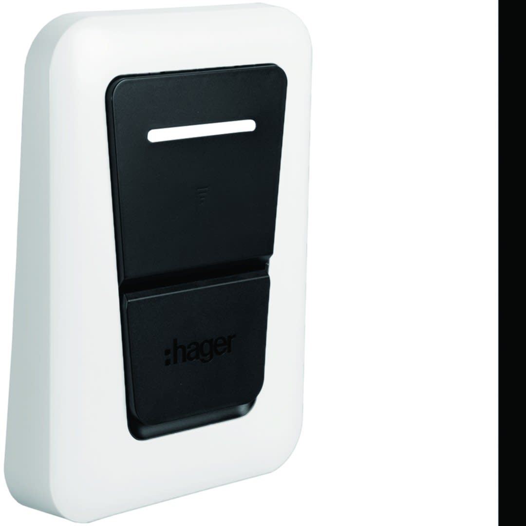 Hager - Couvercle de finition Witty One blanc traffic pour borne Witty XVR1xx