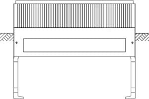 Hager - Socle à enterrer hauteur 900 mm pour armoire kvs largeur 1110 mm