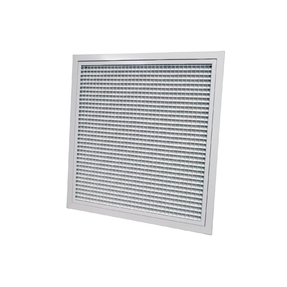 BAILLINDUSTRIE - Grille de reprise porte-filtre aluminium blanc mat 600 x 600 mm