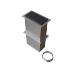 BAILLINDUSTRIE - Grille de sol de 300x150 mm en aluminium laqué gris RAL9006, avec plénum acier