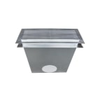 BAILLINDUSTRIE - Grille de sol de 500x150 mm en aluminium laqué gris RAL9006, avec plénum acier