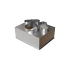 BAILLINDUSTRIE - Plénum acier reprise arrière 500x400 mm - 3 piquages arrières Ø 200 mm