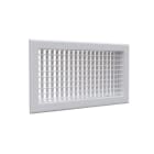 BAILLINDUSTRIE - Grille de soufflage double déflexion en aluminium blanc mat de 400 x 200 mm