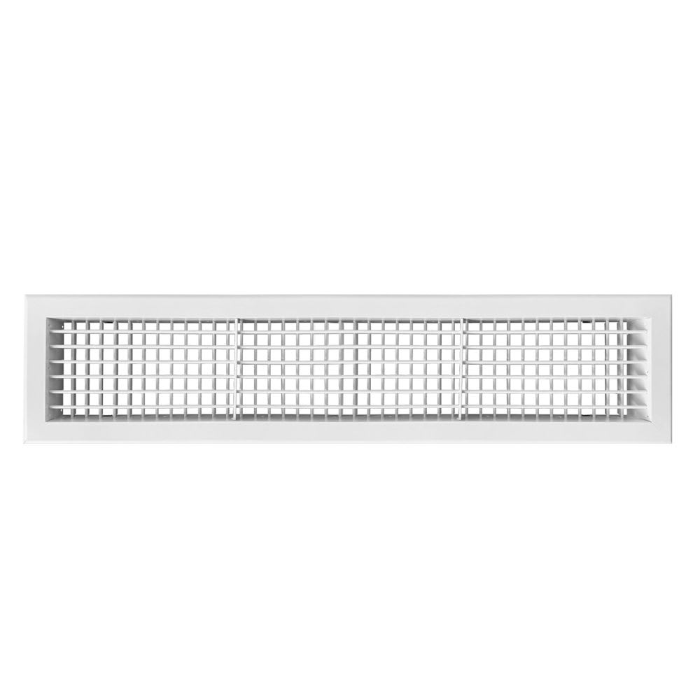 BAILLINDUSTRIE - Grille de soufflage double déflexion en aluminium blanc mat de 800 x 200 mm