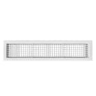 BAILLINDUSTRIE - Grille de soufflage double déflexion en aluminium blanc mat de 800 x 200 mm