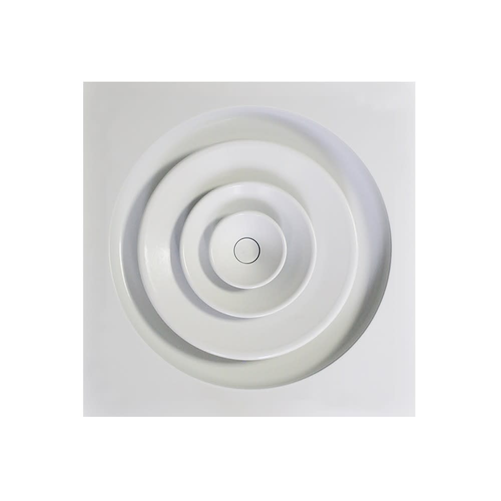 BAILLINDUSTRIE - Diffuseur circulaire blanc mat Ø 250 pour dalle de faux-plafond de 600x600 mm