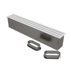 BAILLINDUSTRIE - Diffuseur linéaire 3 fentes alu blanc mat de 1000x150 mm avec plénum acier isolé