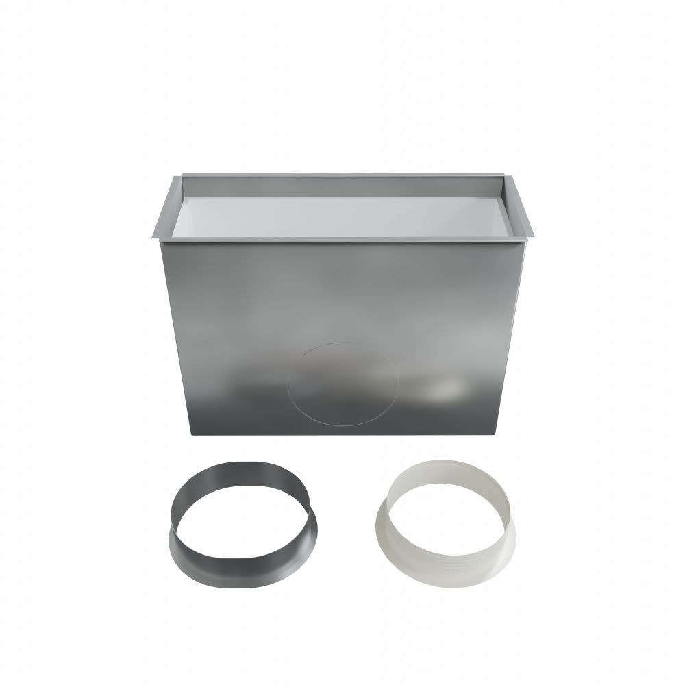 BAILLINDUSTRIE - Plénum soufflage acier pour grille linéaire de 400x150 mm