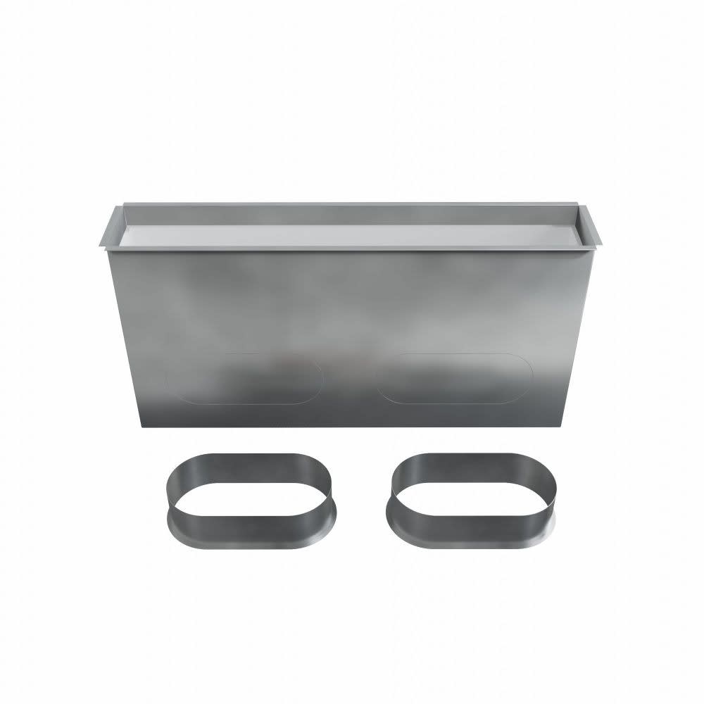 BAILLINDUSTRIE - Plénum soufflage acier pour grille linéaire de 600x100 mm