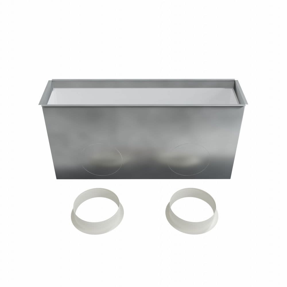 BAILLINDUSTRIE - Plénum soufflage acier pour grille linéaire de 600x150 mm