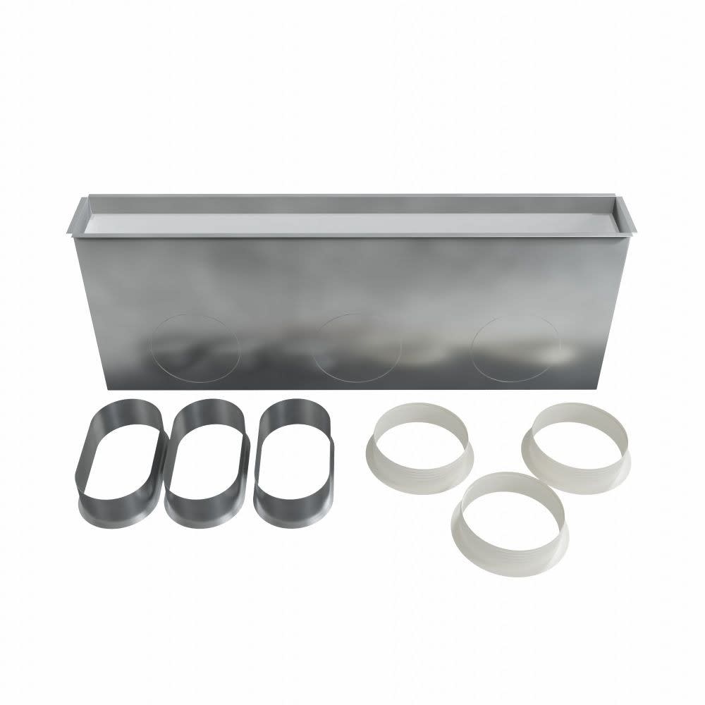 BAILLINDUSTRIE - Plénum soufflage acier pour grille linéaire de 800x100 mm