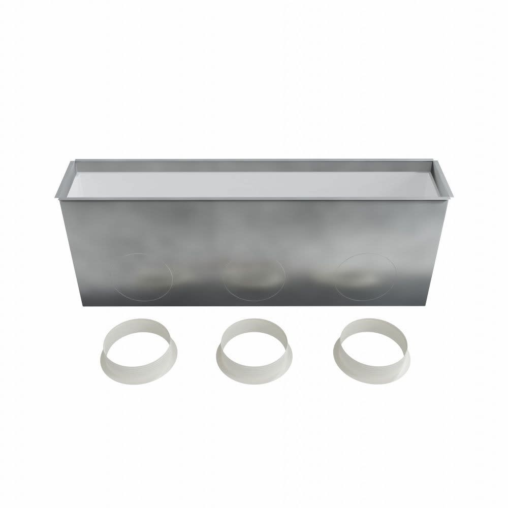 BAILLINDUSTRIE - Plénum soufflage acier pour grille linéaire de 800x150 mm