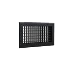 BAILLINDUSTRIE - Grille de soufflage double déflexion en aluminium noir mat de 300 x 150 mm