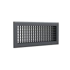 BAILLINDUSTRIE - Grille de soufflage double déflexion en aluminium anthracite de 400 x 150 mm