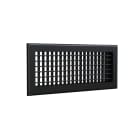 BAILLINDUSTRIE - Grille de soufflage double déflexion en aluminium noir mat de 400 x 150 mm