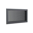 BAILLINDUSTRIE - Grille de soufflage double déflexion en aluminium anthracite de 400 x 200 mm