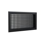 BAILLINDUSTRIE - Grille de soufflage double déflexion en aluminium noir mat de 400 x 200 mm