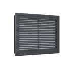 BAILLINDUSTRIE - Grille de reprise porte-filtre à ailettes droites aluminium anthracite 500x400