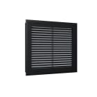 BAILLINDUSTRIE - Grille de reprise porte-filtre à ailettes droites aluminium noir mat de 500x400