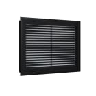 BAILLINDUSTRIE - Grille de reprise porte-filtre à ailettes droites aluminium noir mat de 600x400